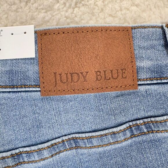 Judy Blue Denim Shorts High Rise Cuffed Hem Women 3XL Stretch Tummy Control - Picture 8 of 13